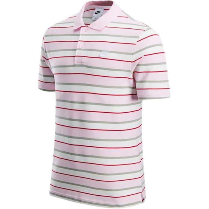 Nike Nike Polo Shirt Men's Pink Stripes