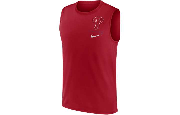 Nike Nike Tank Tops Men's Red Crew Neck Moderate Straight Fit