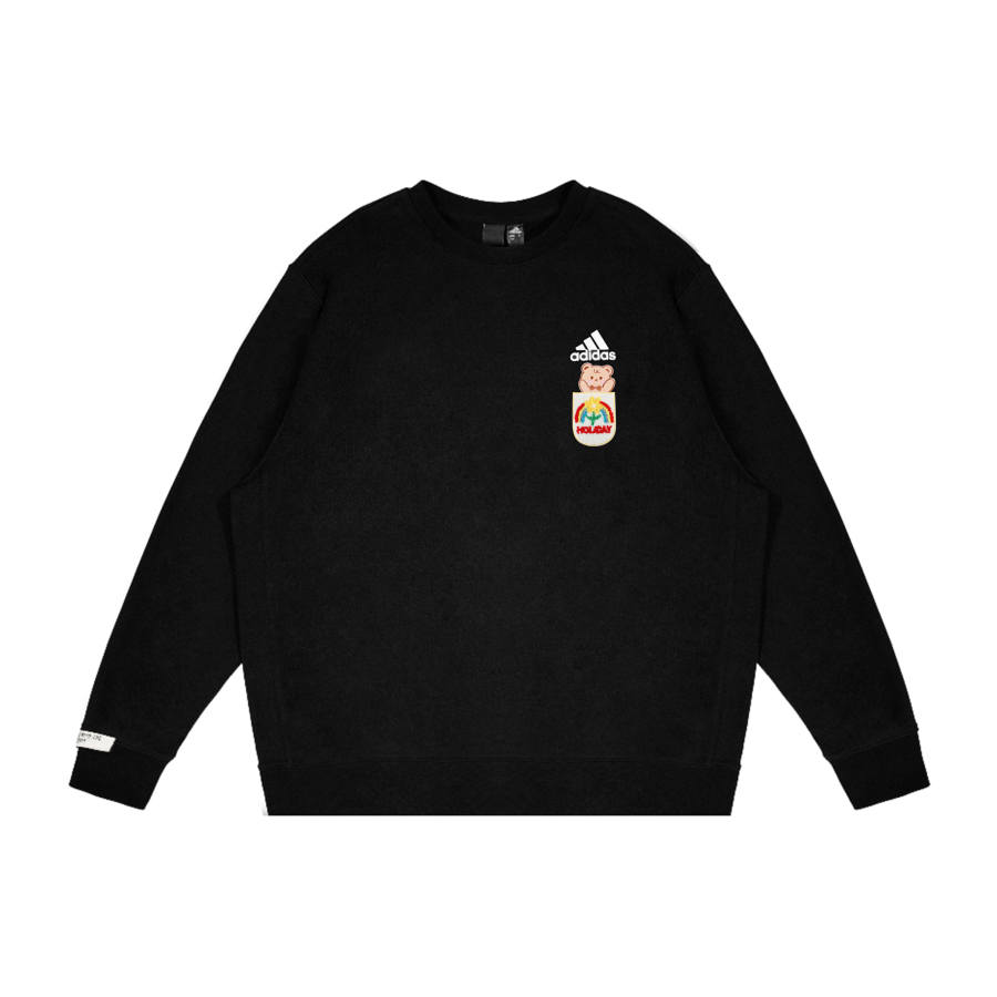Adidas Adidas Sweatshirts Unisex Black Crew Neck Moderate Regular