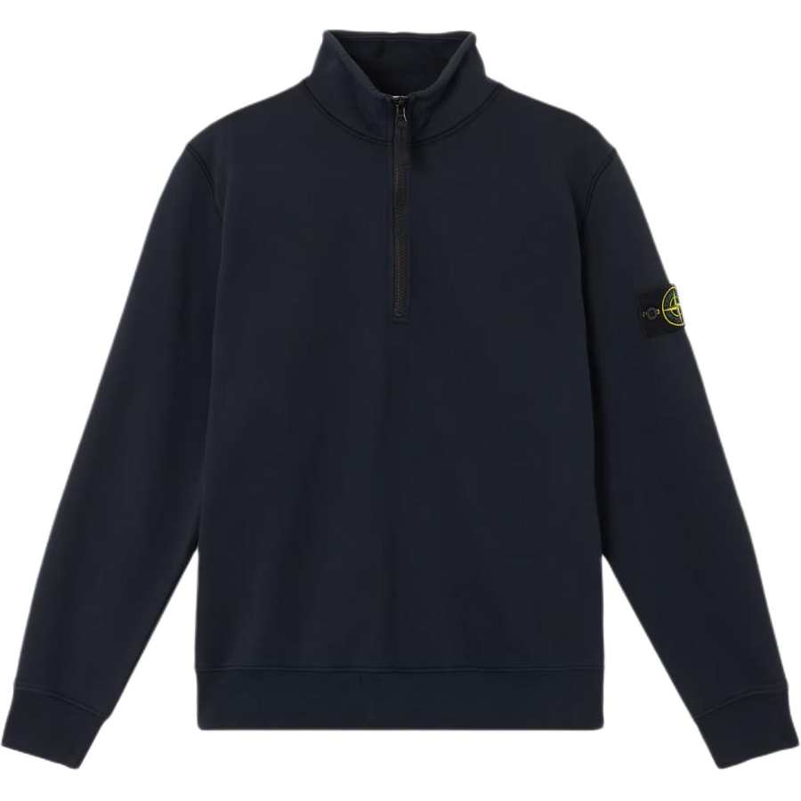 STONE ISLAND STONE ISLAND Logo Patch Half Zip Sweatshirt
