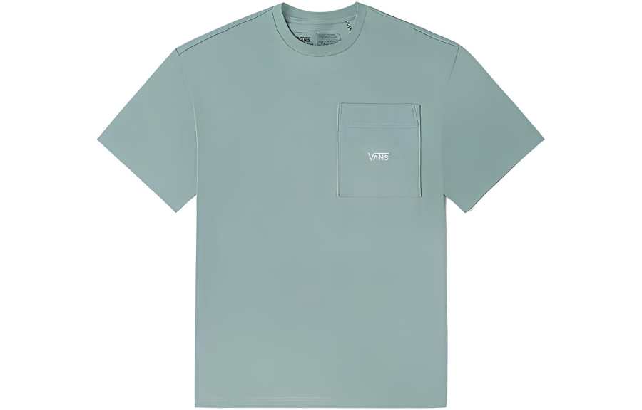 Vans T Shirts Unisex Green Crew Neck Moderate Straight Fit