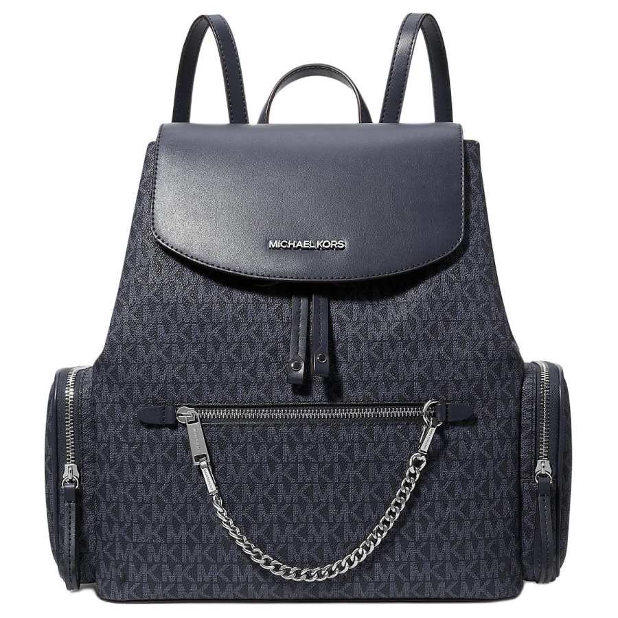 MICHAEL KORS Jet Set Coated Canvas Backpack Large Women's Dark Gray