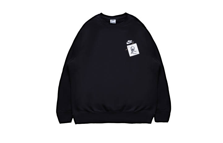 Nike Nike Sweatshirts Men's Black Crew Neck Moderate Regular