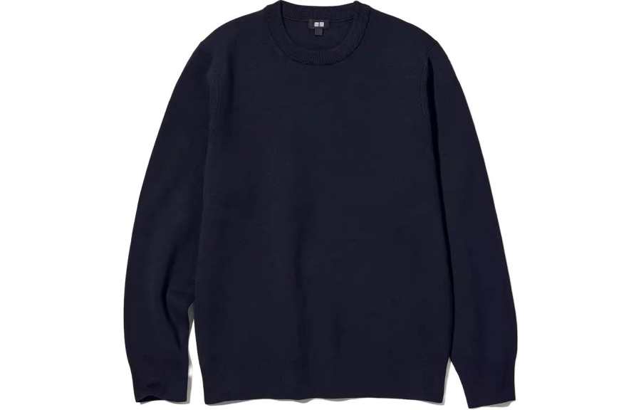 UNIQLO Knitwear Unisex Navy Blue Crew Neck Moderate Other