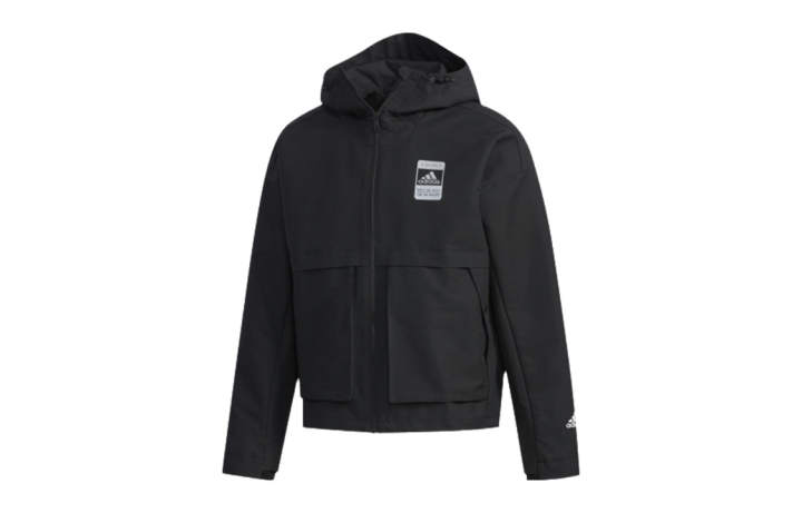 Adidas Adidas Jackets Men's Black Hooded Moderate Mock Two Piece