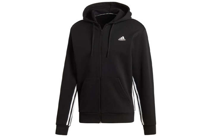 Adidas Adidas zipper three-stripe hoodie
