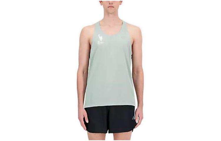 New Balance New Balance NYC Marathon Impact Run Tank Tops Men's Mint Green Crew Neck Moderate Other