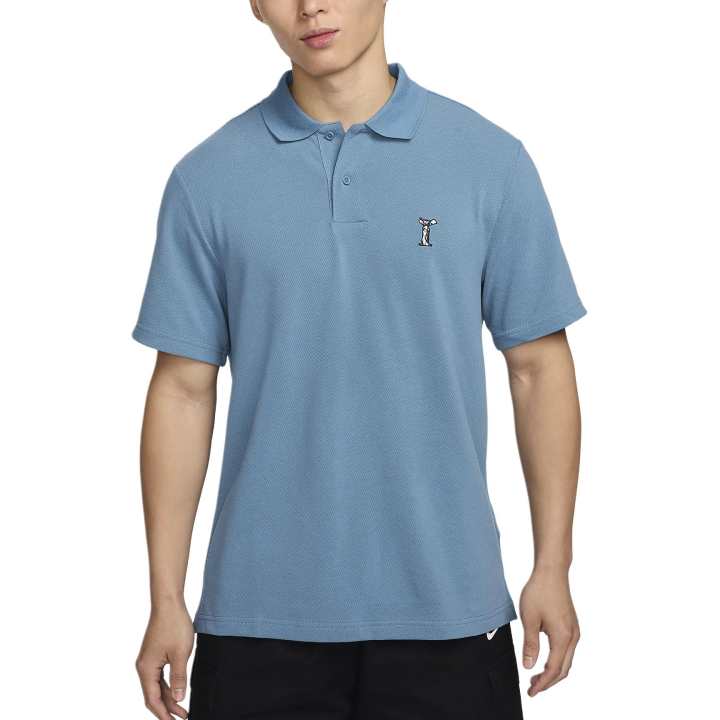 Nike Nike Polo Shirts Men's Blue Polo Collar Moderate Straight Fit