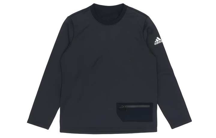 Adidas Adidas Sweatshirts Men's Black Crew Neck Thickened Regular