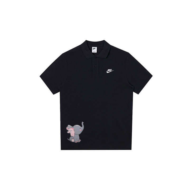 Nike Nike Polo Shirts Men's Black Polo Collar Moderate Straight Fit
