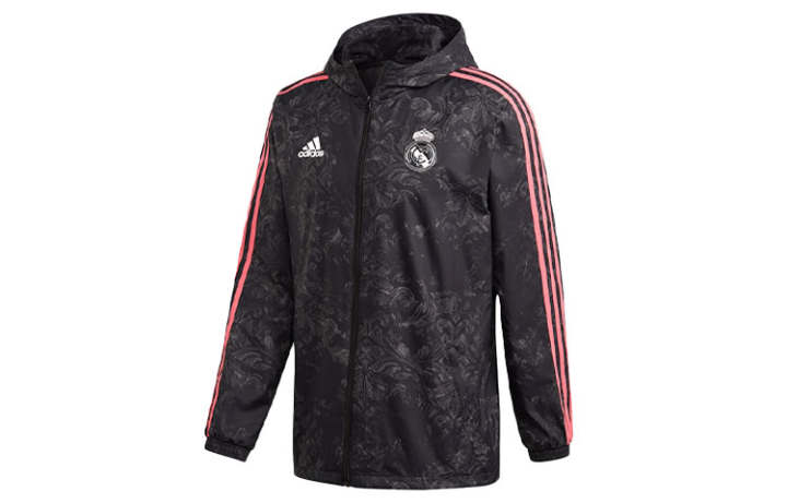 Adidas Adidas Real Madrid C.F Jackets Men's Black Hooded Moderate Other