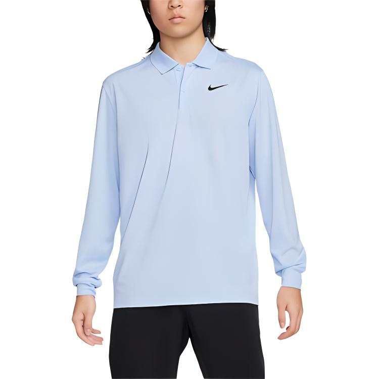 Nike Nike Polo Shirts Men's Blue Polo Collar Moderate Straight Fit