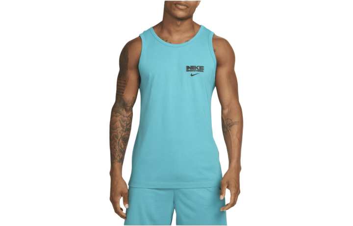 Nike Nike Tank Tops Men's Blue Crew Neck Moderate Straight Fit
