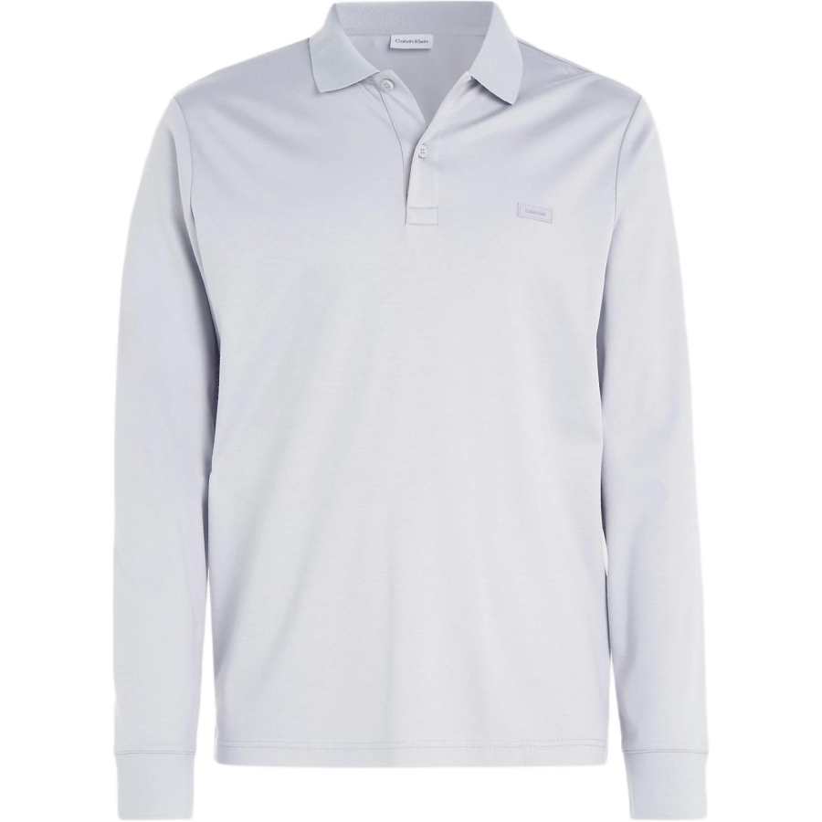 CALVIN KLEIN Polo Shirt Europe Version Men's Silver