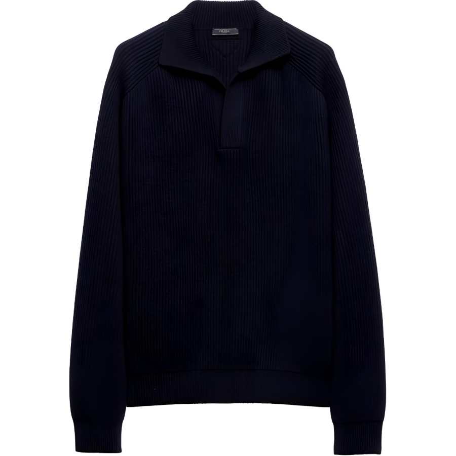 PRADA PRADA SS24 Cashmere Sweater Men's Blue