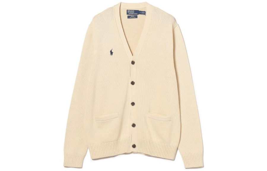 Beams Knitwear Men's V Neck Moderate Cardigan