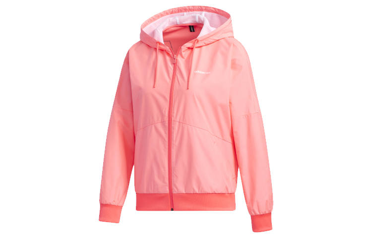 Adidas Neo Jackets Women's Bright Pink Hooded Moderate Pilot