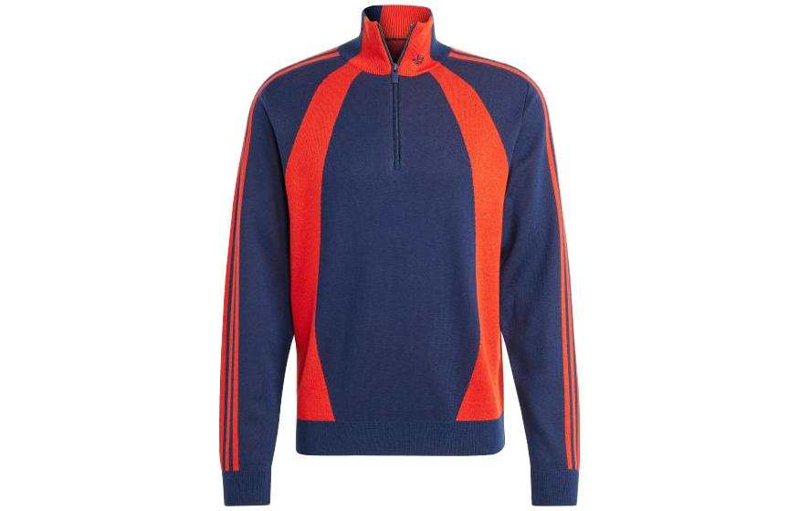 Adidas Originals Sweaters Men's Blue Stand Collar Moderate Other