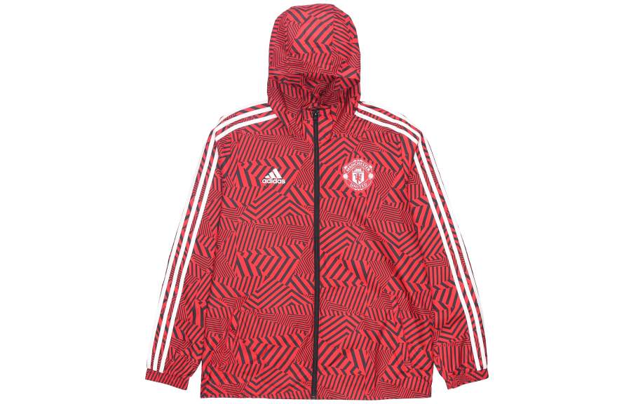 Adidas Adidas Manchester United Jackets Men's Natural Red Hooded Moderate Other