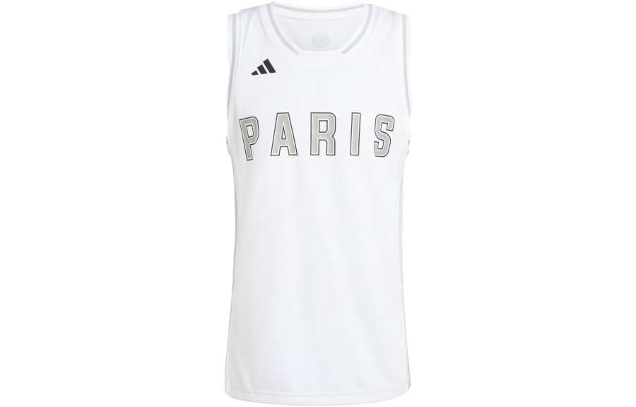 Adidas Adidas AEROREADY Tank Tops Men's White Crew Neck Moderate Straight Fit
