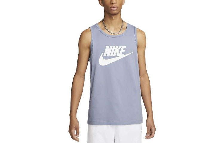 Nike Nike Tank Tops Men's Pink/Blue Crew Neck Moderate Straight Fit