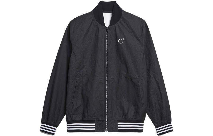 Adidas Originals X HUMAN MADE T/T TYVEK HM Jackets Men's Black Baseball Collar Moderate Other
