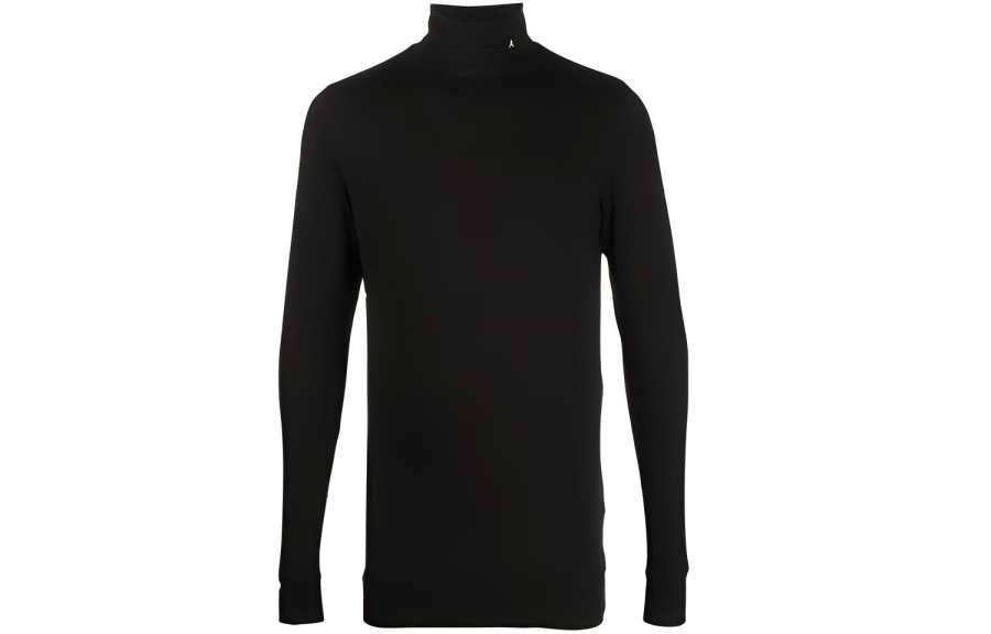 AMBUSH T Shirts Unisex Black Turtleneck Moderate Straight Fit