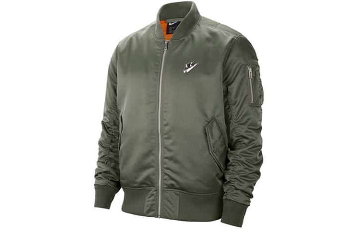 Nike Nike Jackets Men's Gray Green Baseball Collar Moderate Other