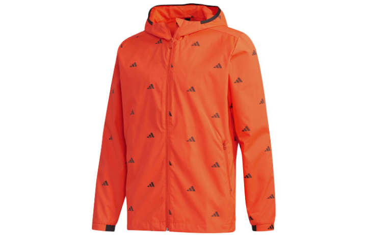 Adidas Adidas Jackets Men's Fluorescent Red Hooded Moderate Other