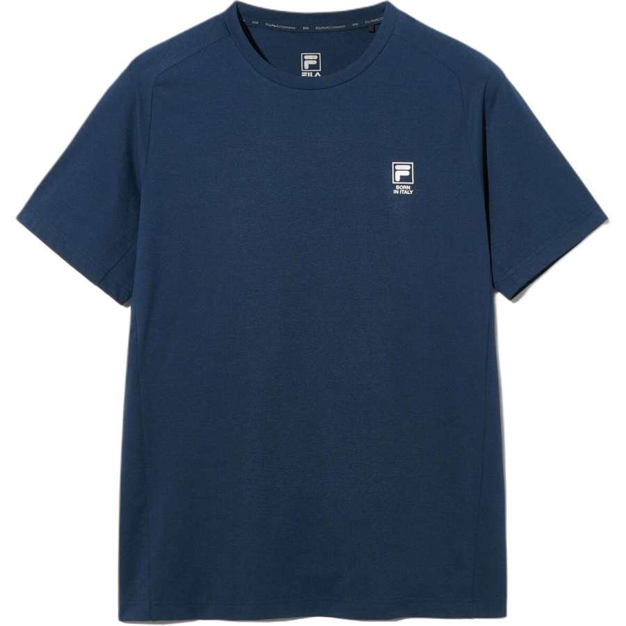 FILA T Shirts Unisex Blue Crew Neck