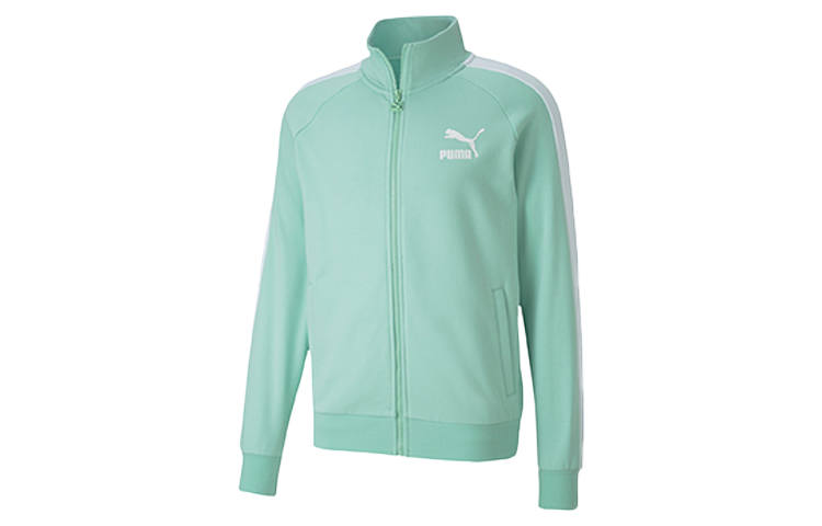 PUMA Jackets Men's Verdant Green Stand Collar Moderate Other