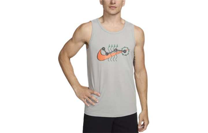 Nike Nike Tank Tops Men's Dark Gray Crew Neck Moderate Straight Fit