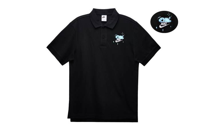 Nike Nike Polo Shirts Men's Black Polo Collar Moderate Straight Fit