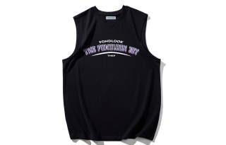 FONDLOOK Tank Tops Unisex Crew Neck Moderate Straight Fit