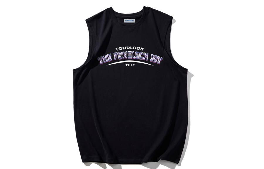 FONDLOOK Tank Tops Unisex Crew Neck Moderate Straight Fit