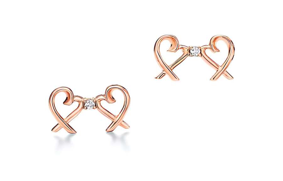 TIFFANY & CO. Paloma Picasso Stud Earrings Women's Rose Gold