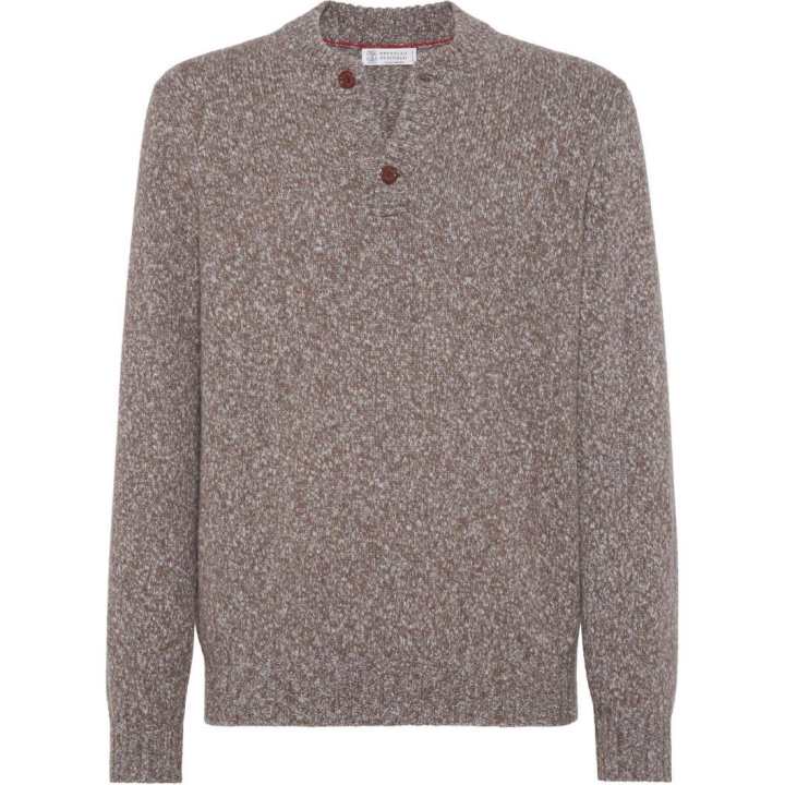 Brunello Cucinelli Brunello Cucinelli Mélange Effet Long Sleeved Knitted Jumper