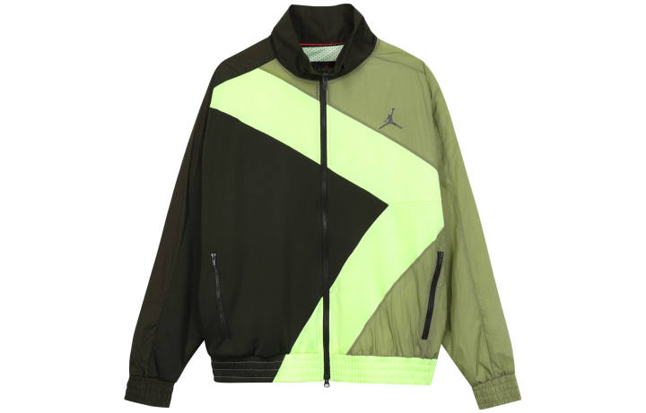 Jordan Jordan Wings Diamond Jackets Men's Dark Green Stand Collar Moderate Other