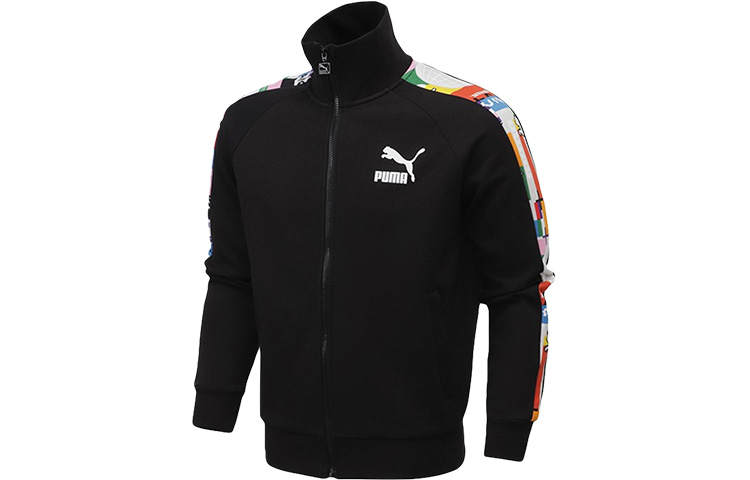 Puma T7 Men's Stand Collar Sport Jacket Black