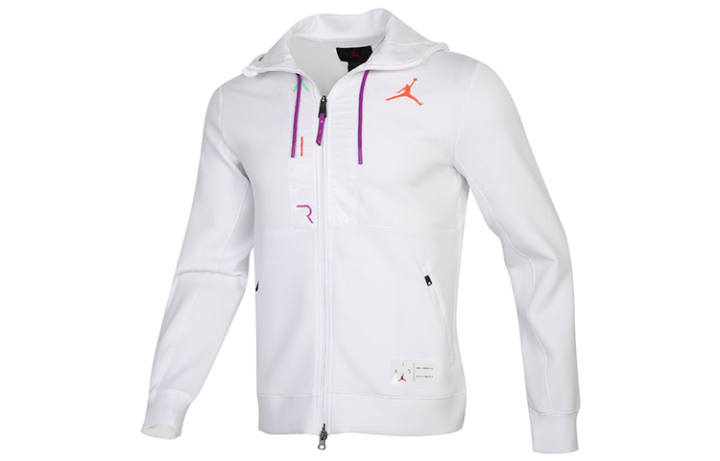 Jordan Jordan Jackets Men's White Hooded Moderate Other