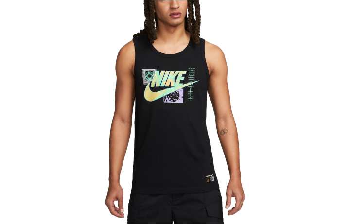 Nike Nike Tank Tops Men's Black Crew Neck Moderate Straight Fit
