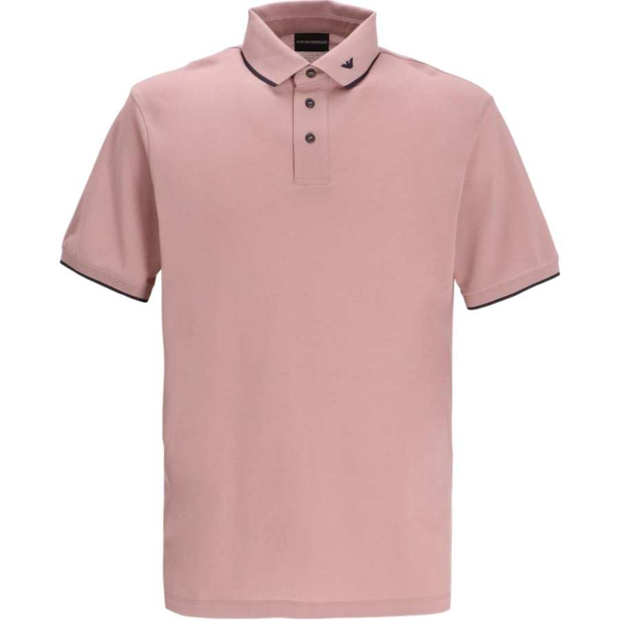 EMPORIO ARMANI Logo Embroidered Short Sleeved Polo Shirt