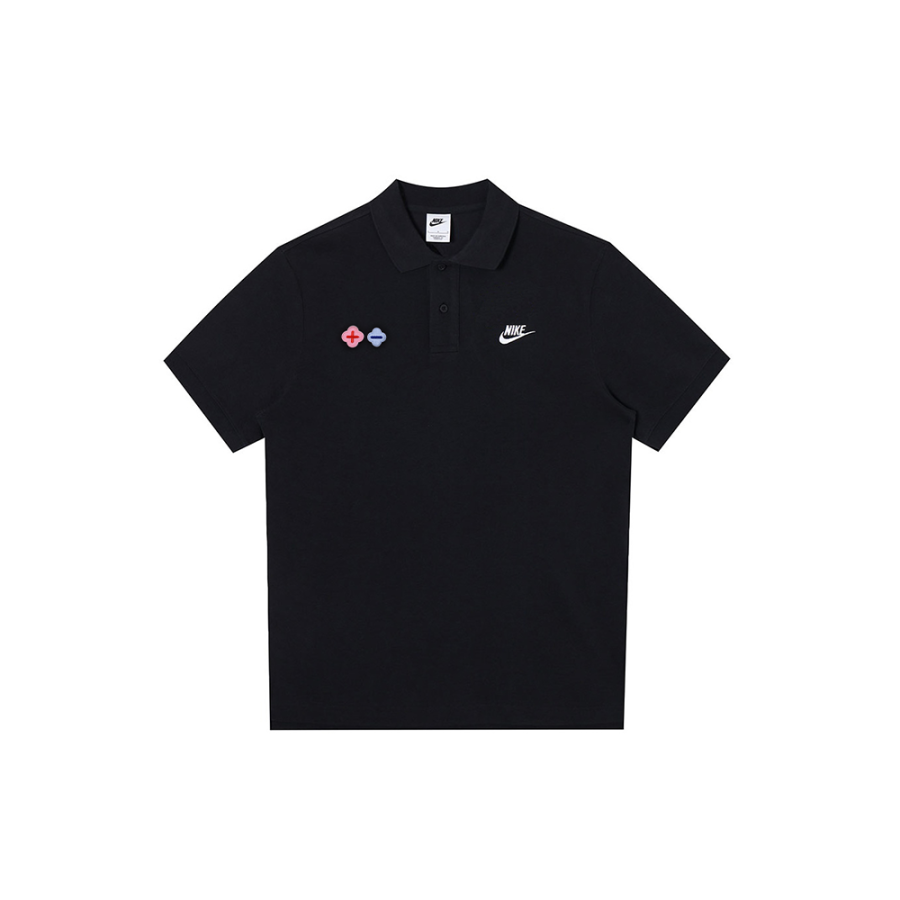 Nike Nike Polo Shirts Men's Black Polo Collar Moderate Straight Fit