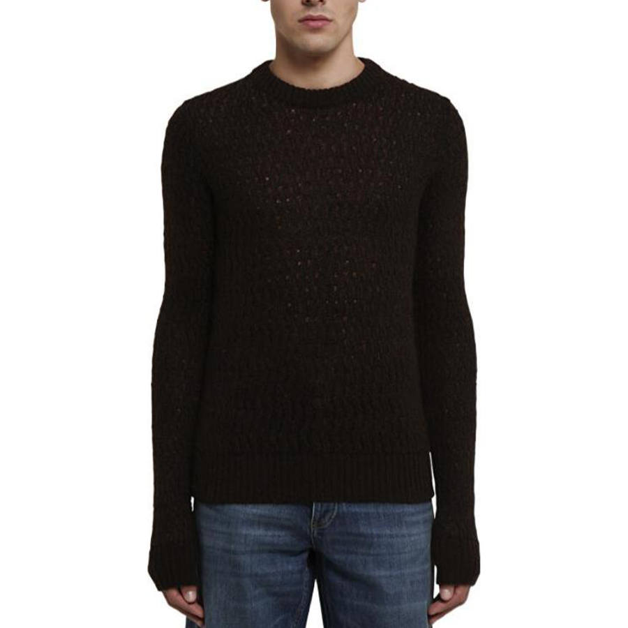Bottega Veneta Sweaters Men's Dark Chestnut Crew Neck Moderate Other