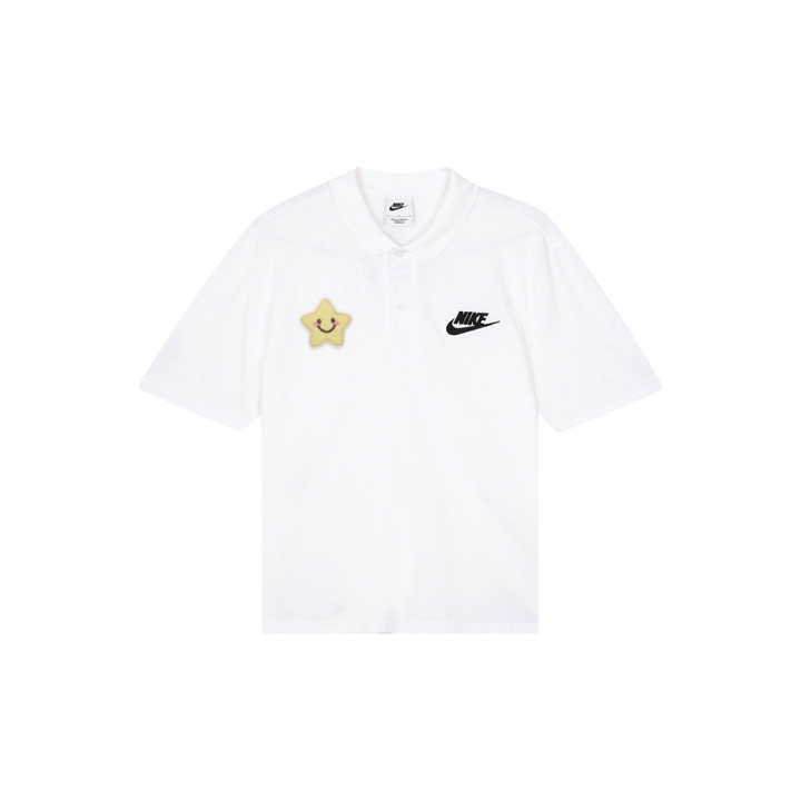 Nike Nike Polo Shirts Men's White Polo Collar Moderate Straight Fit