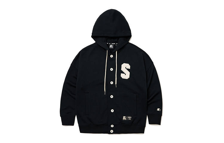 STARTER Knitwear Unisex Hooded Moderate Cardigan