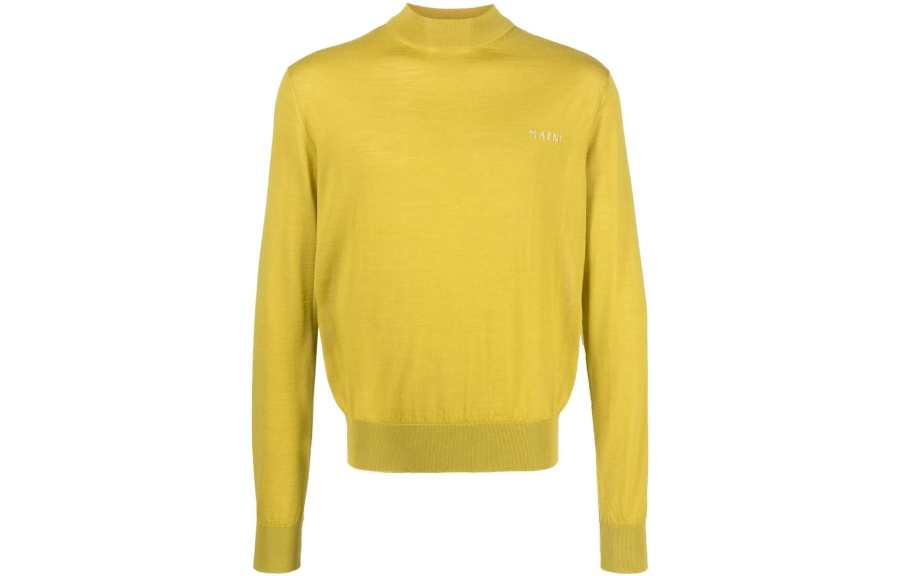 MARNI MARNI Sweaters Men's Yellow Crew Neck Moderate Other