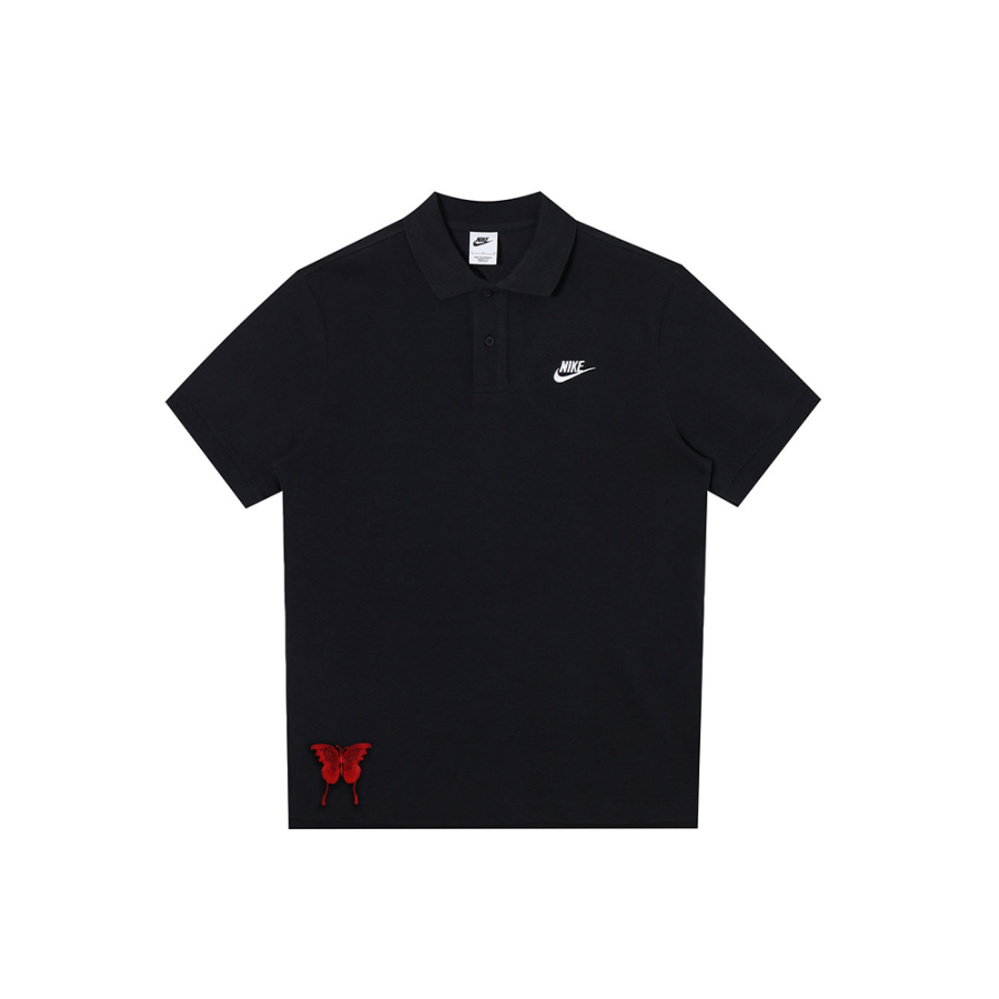 Nike Nike Polo Shirts Men's Black Polo Collar Moderate Straight Fit