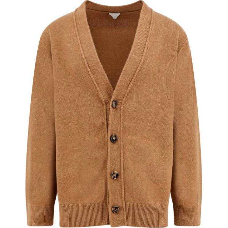 Bottega Veneta Long Sleeved V Neck Knitted Cardigan