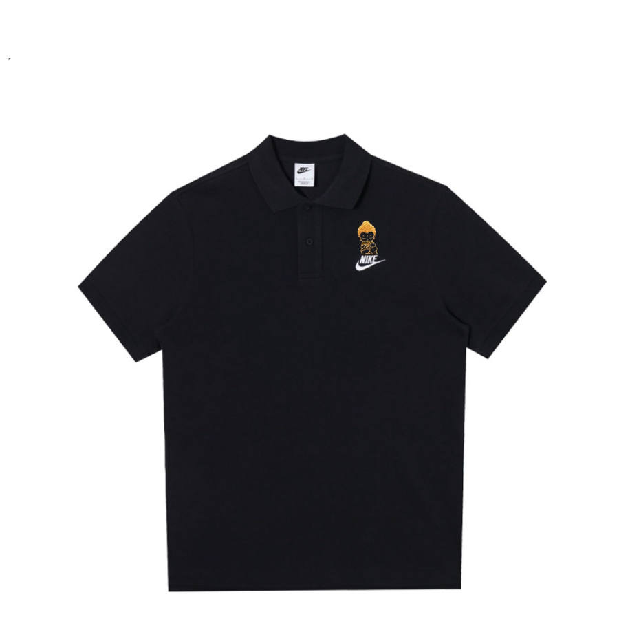 Nike Nike Polo Shirts Unisex Black Polo Collar Moderate Straight Fit